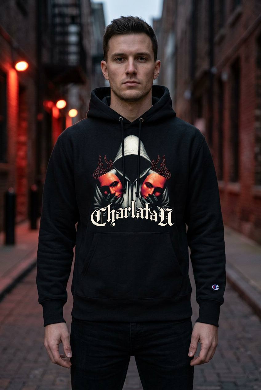Charlatan Men’s Gothic Graphic Champion Hoodie