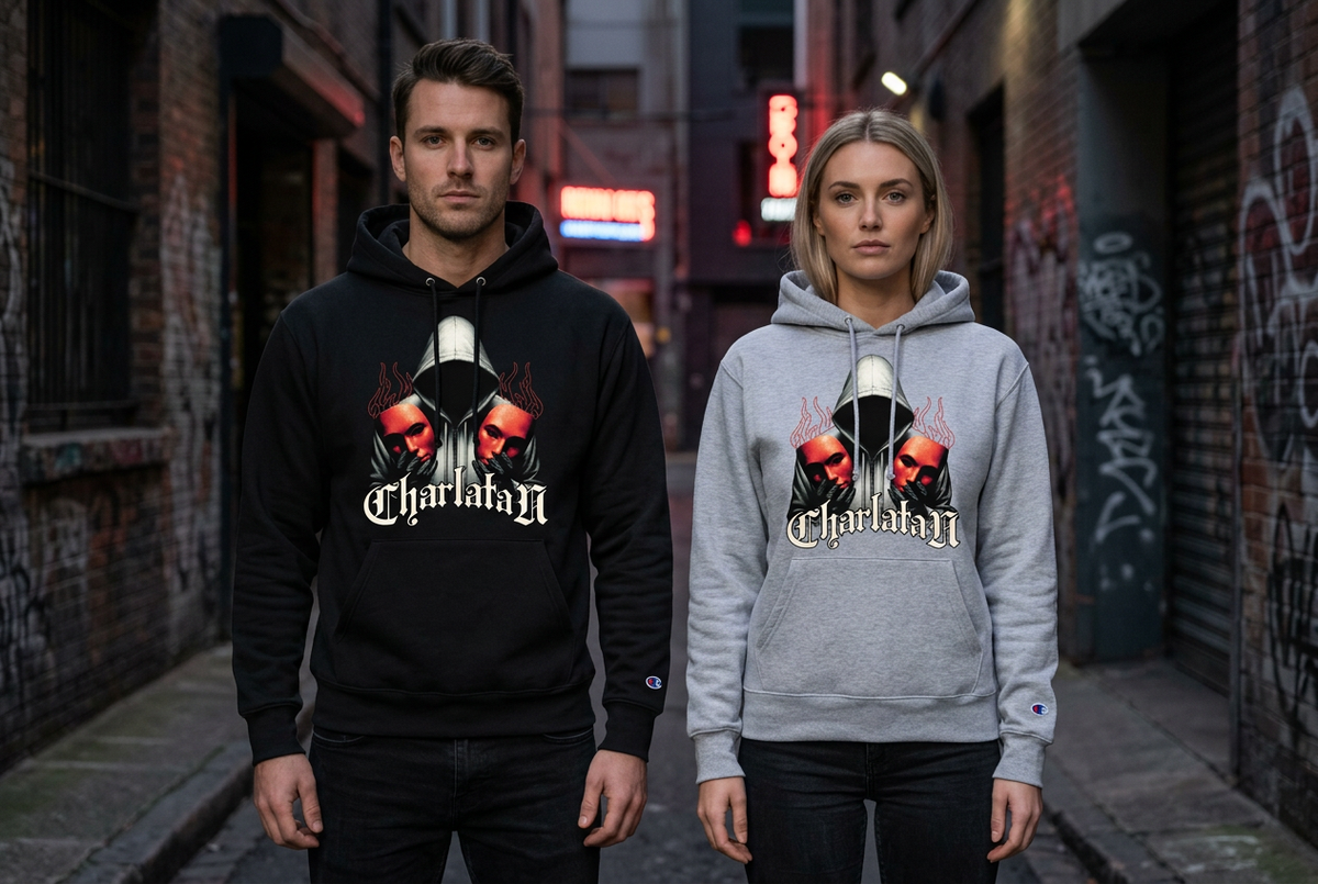 Charlatan Unisex Gothic Graphic Champion Hoodie