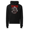 Black unisex hoodie with front skull graphic and red "TERROR" text