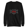 Black crewneck sweatshirt with front New York Bronx graphic