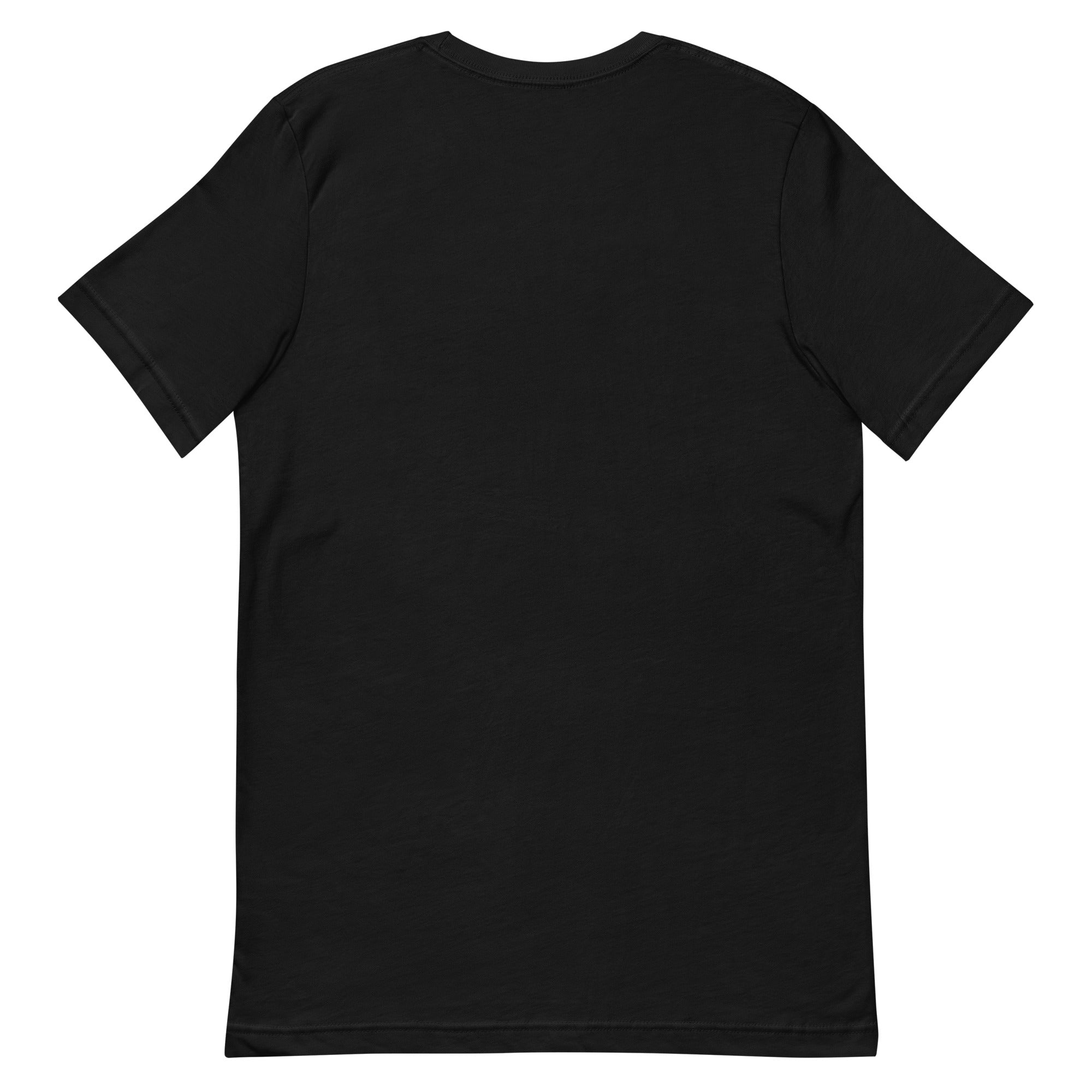 Black unisex crew-neck T-shirt, plain front
