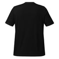 Black men's T-shirt, back view with plain solid fabric