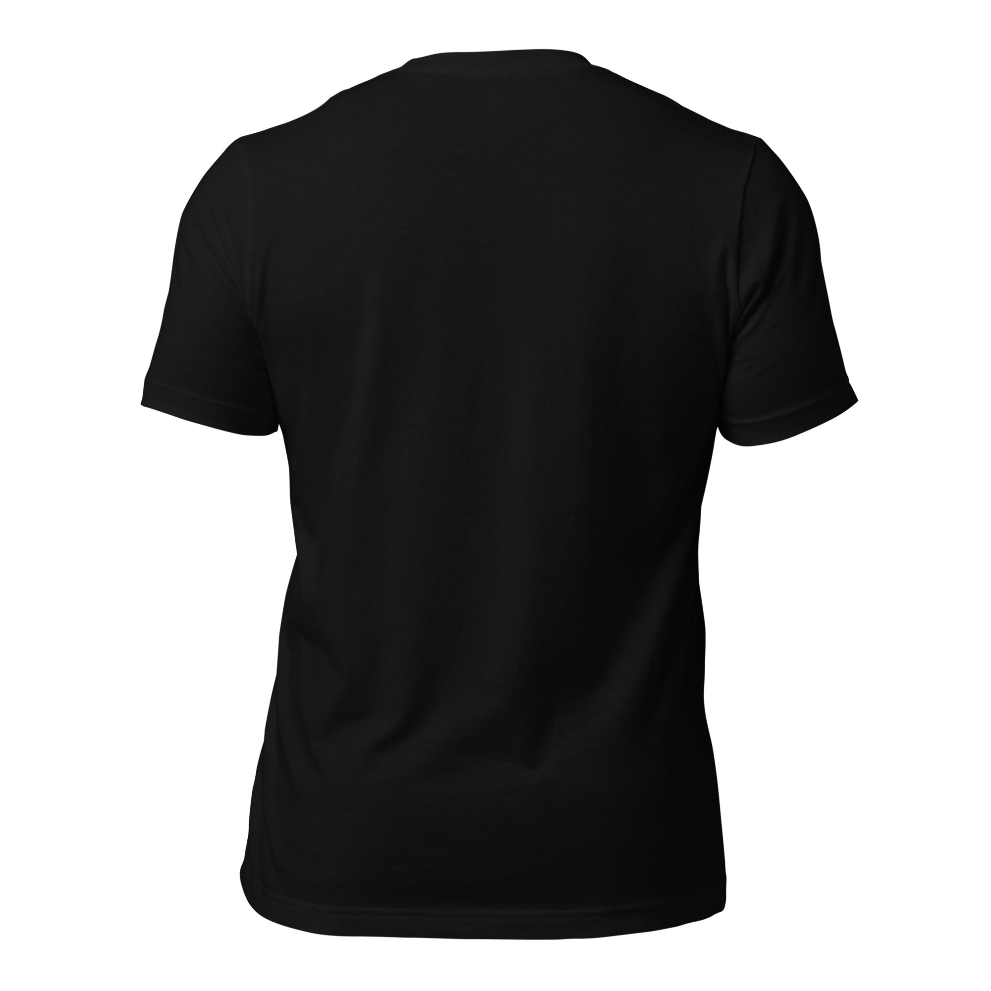 Women's graphic T-shirt, black, plain back