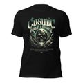 Unisex black graphic T-shirt with skull moon front print