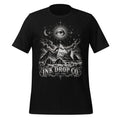 Men's black crew-neck graphic T-shirt with eye and pyramid print