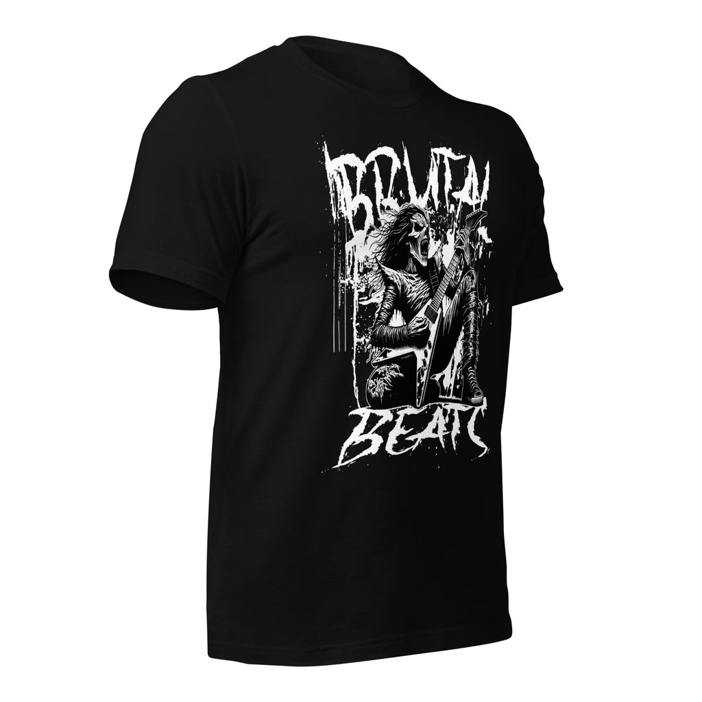 Unisex graphic T-shirt in black with large front guitarist print
