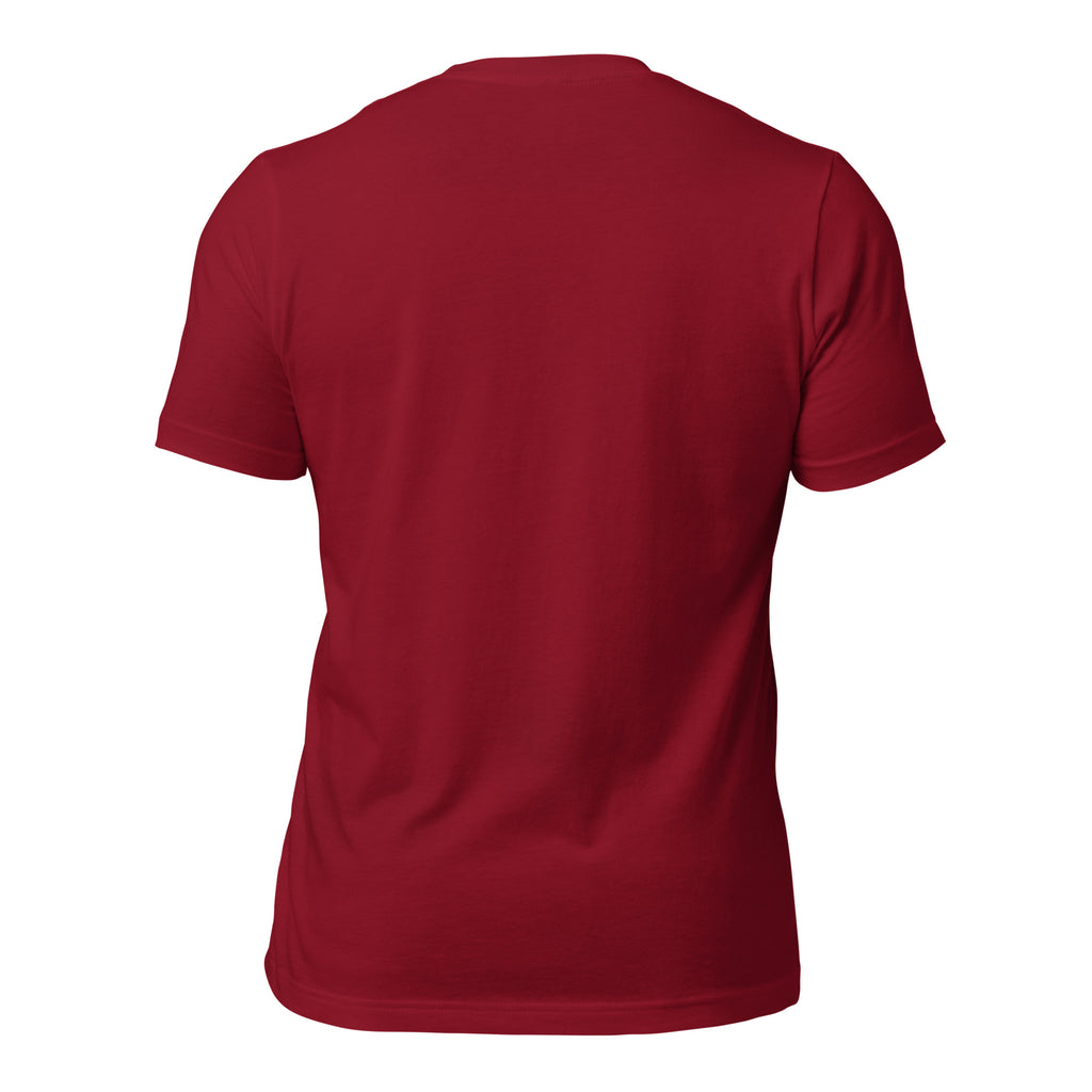 Cardinal unisex graphic tee, plain back