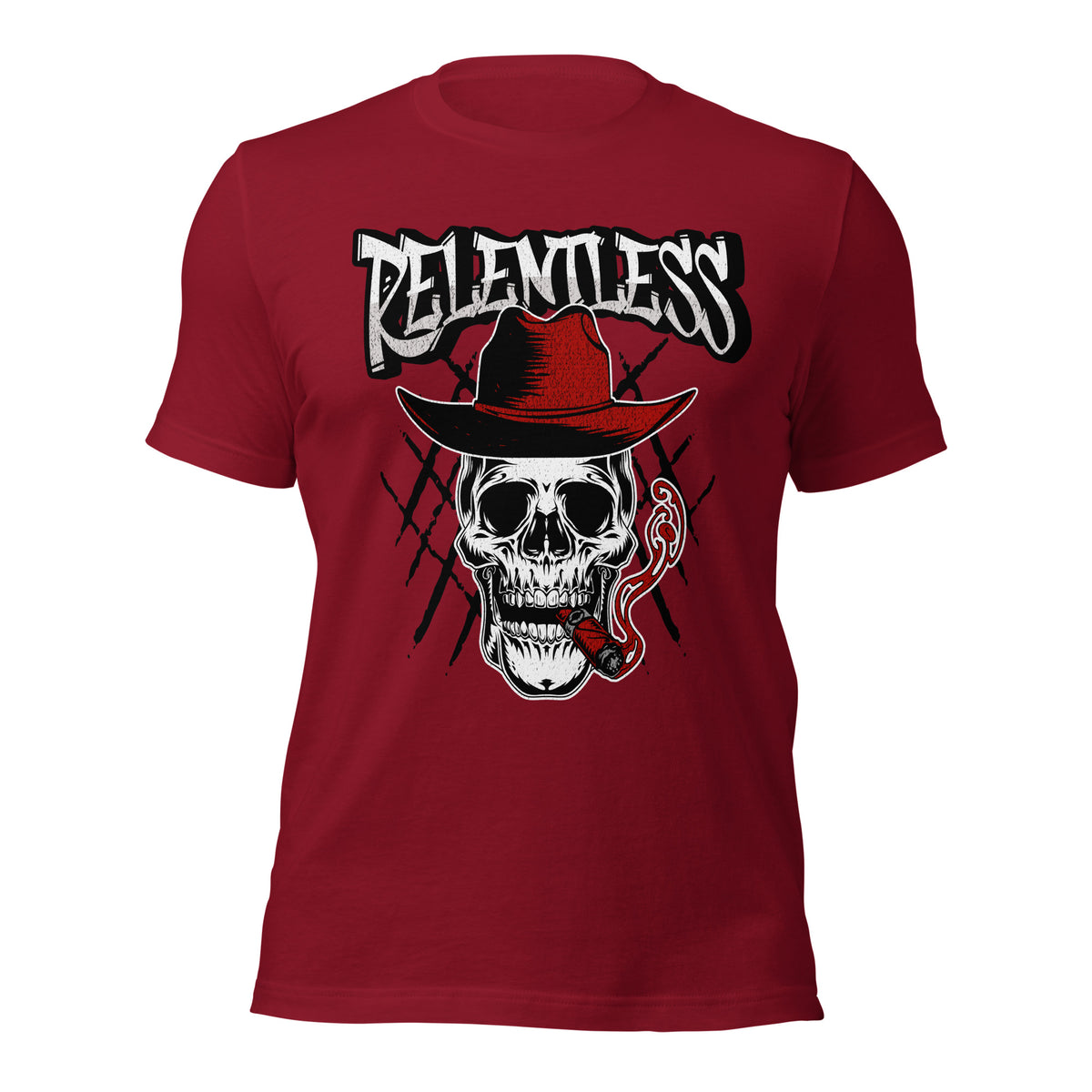 Cardinal unisex graphic tee with skull and hat front print