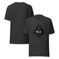 Women's dark grey T-shirt set; one has black eye drip chest graphic