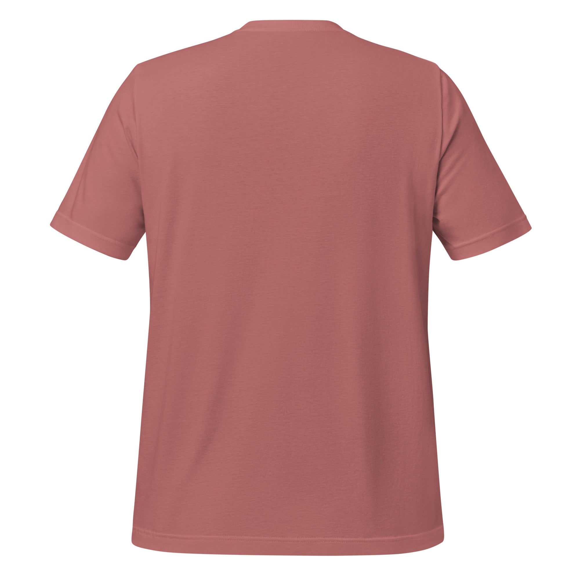 Unisex T-shirt in mauve pink, plain back panel