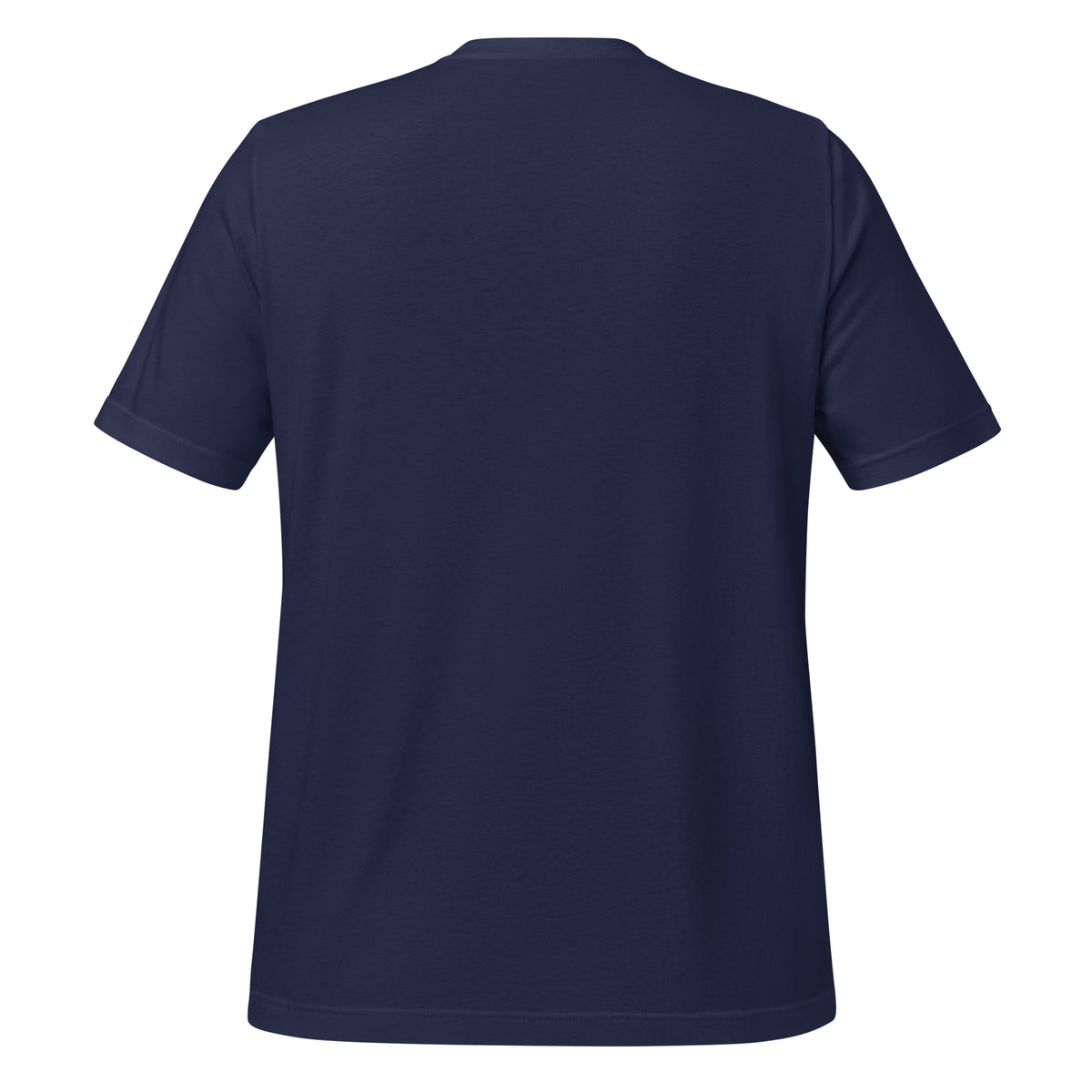 Metal head graphic tee in navy, back view