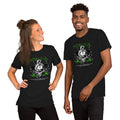 Metal head graphic tee in vintage black with skull head front graphic