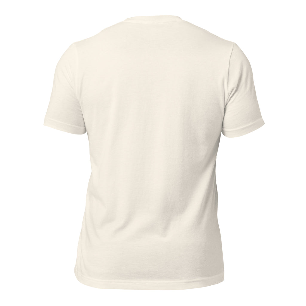Women’s graphic tee, vintage white, plain back with no visible print